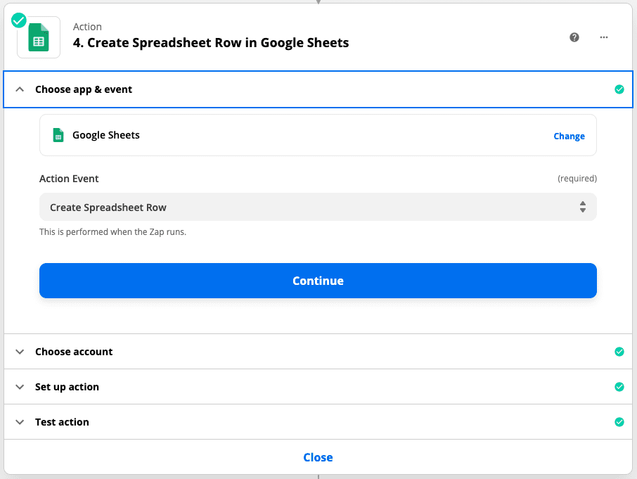 Google sheet updaten